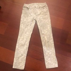 Ralph Lauren Gray & White Design Skinny Jeans
